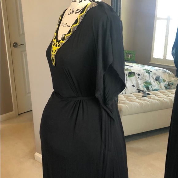 Lavish by Heidi Klum Maternity Beaded Black Maxi - Picture 4 of 6